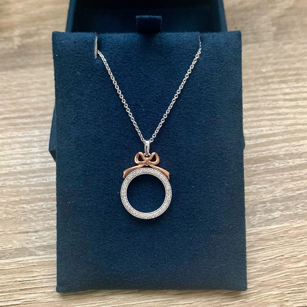 Enchanted Disney Fine Jewelry Rose Gold & Diamond Snow White Pendant Necklace